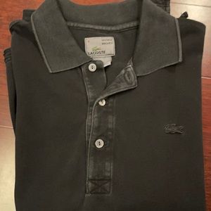 Men’s vintage washed Lacoste shirt sleeved polo shirt